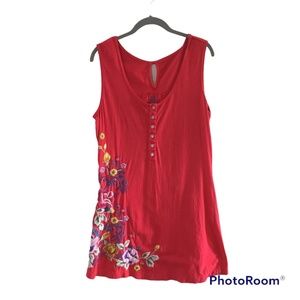 Johnny Was Los Angeles  JWLA Joy Love Lighr tank dress size L